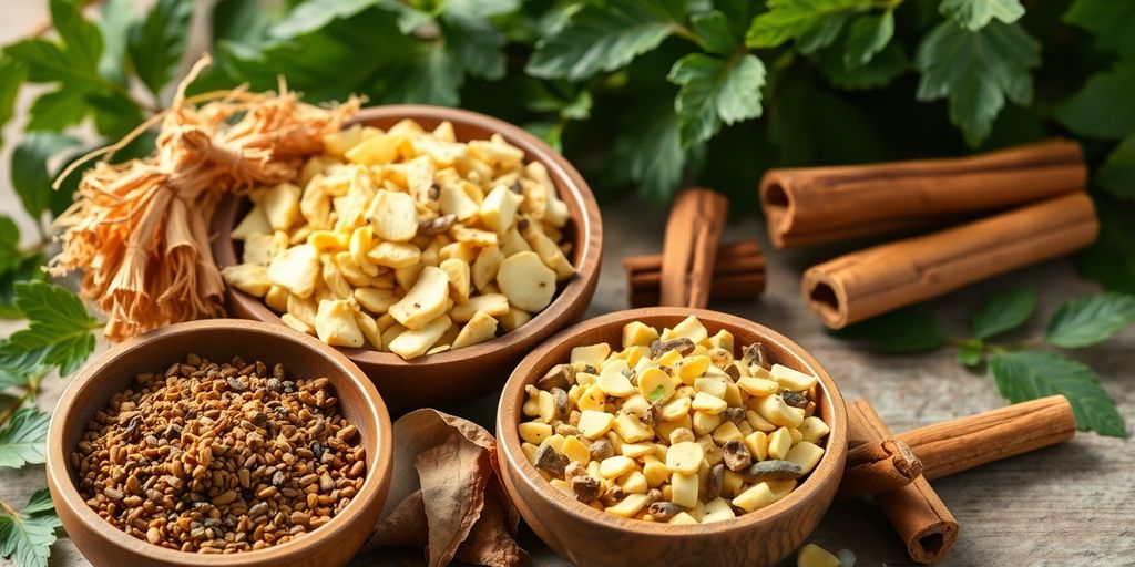 Ayurvedic herbs for naturally lowering blood sugar.