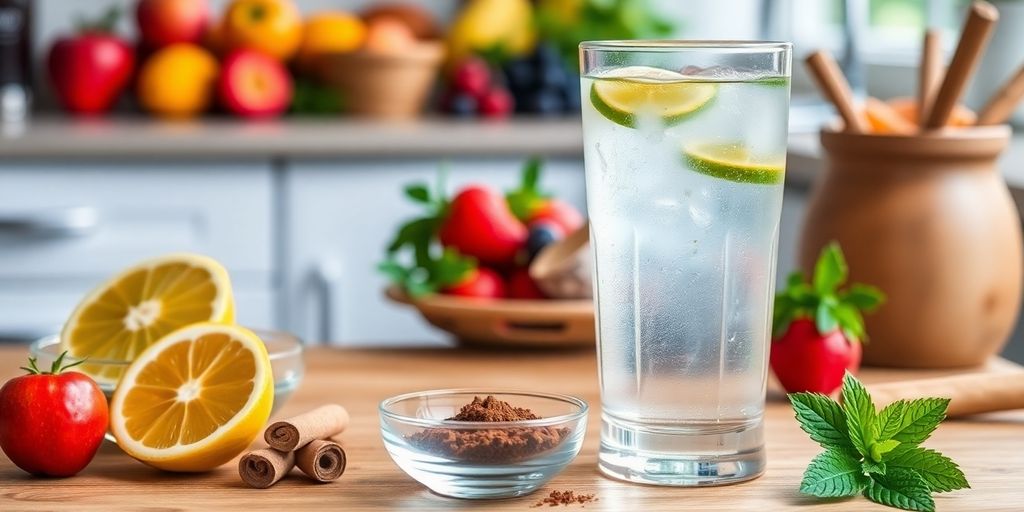 Fresh fruits and herbs for natural high sugar remedies.