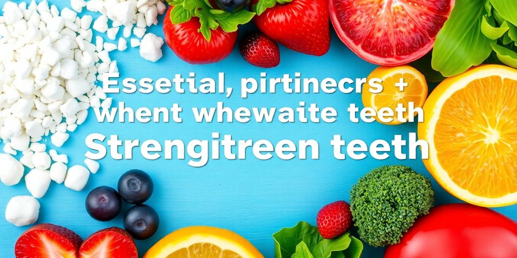 Healthy foods and minerals for strong, vibrant teeth.